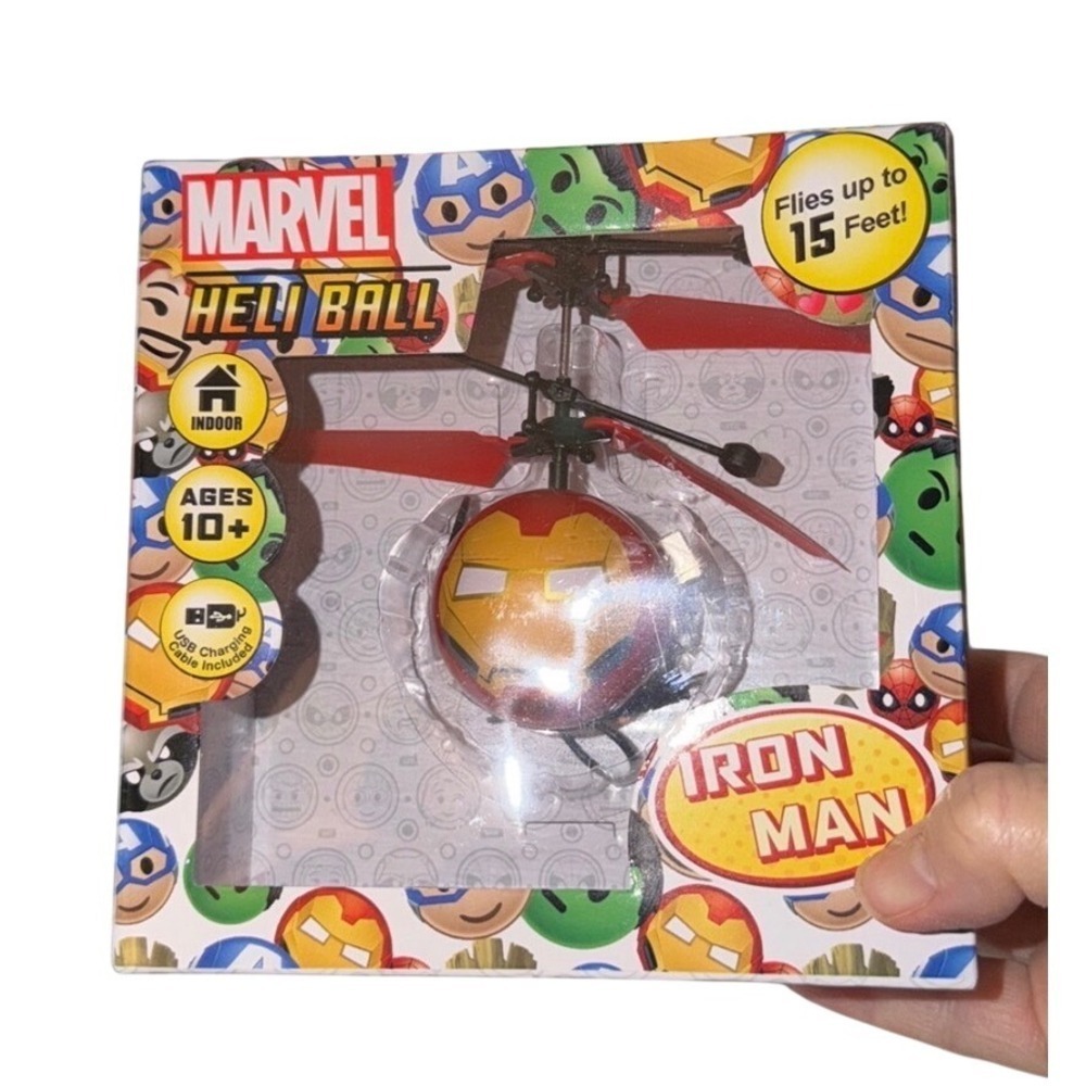 Marvel Iron Man Heli Ball Flying Toy Powerful Levitating Sphere Indoor